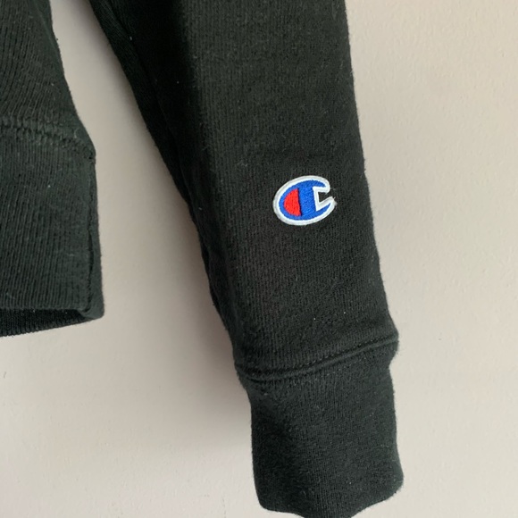 Black Champion Reverse Weave Hoodie - Picture 2 of 3